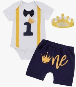 Cake smashed outfit for baby boy 