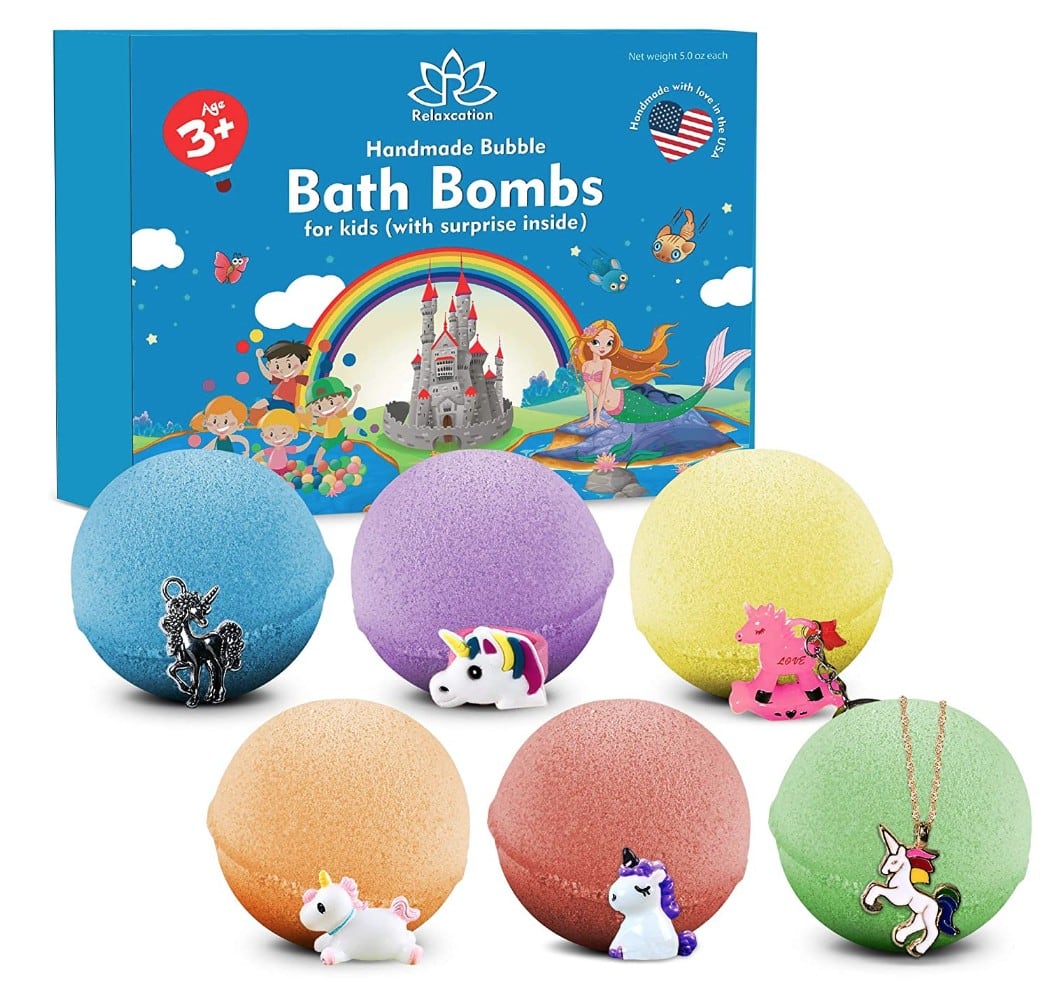 Unicorn Bath Bombs Gift Set for Kids