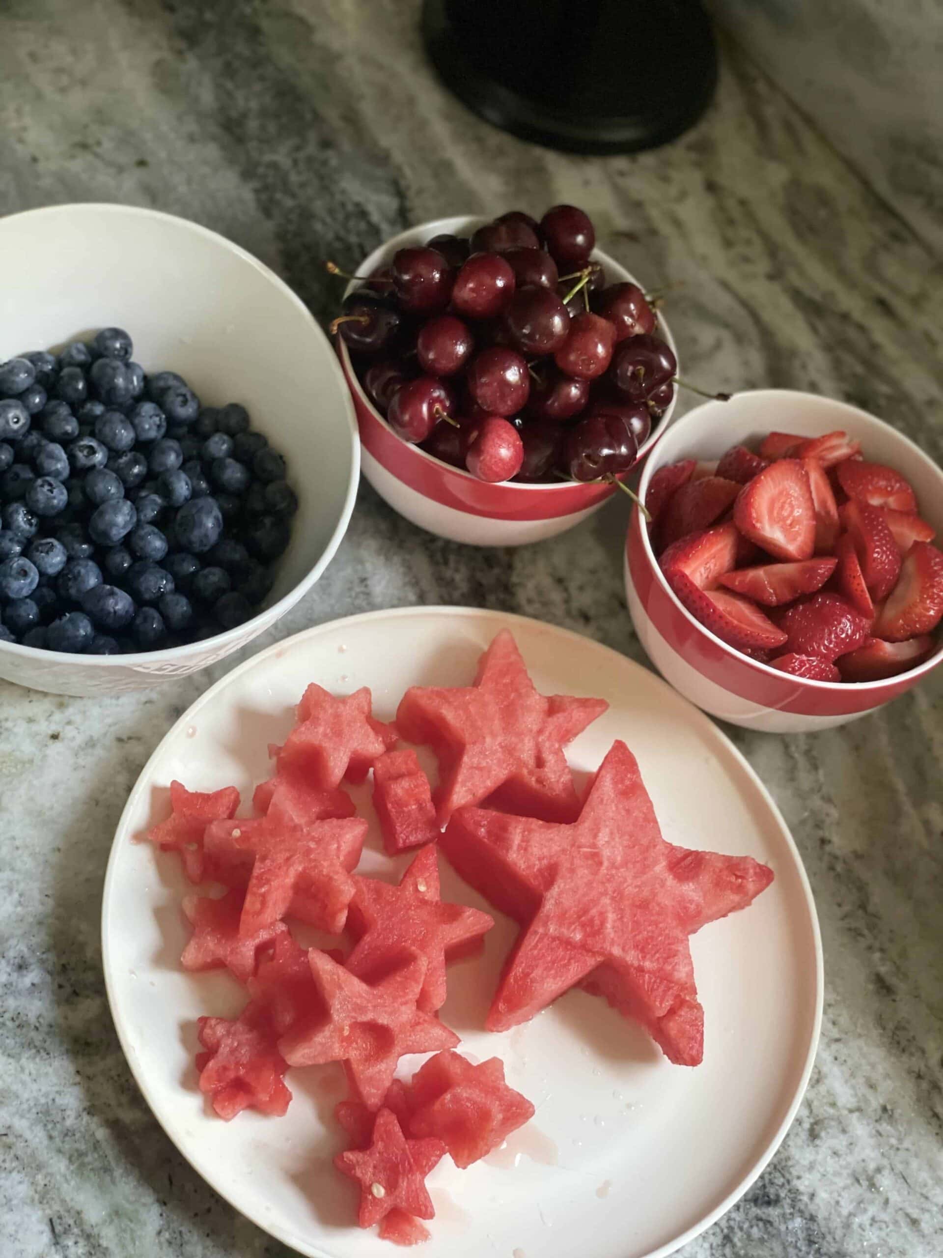 Fruit tray for the 4th of July